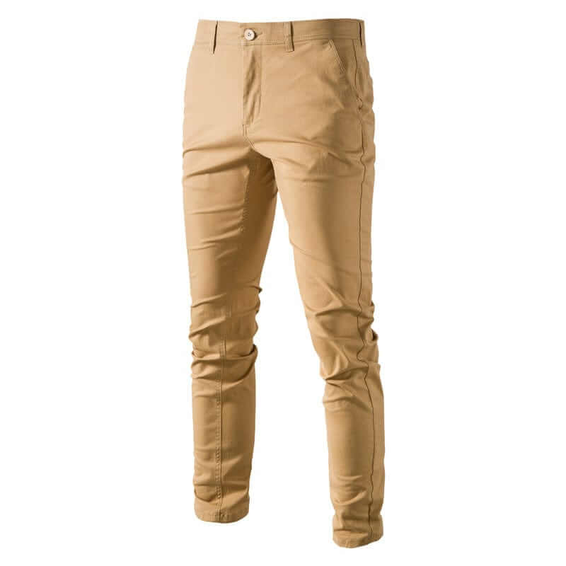 Men's Slim Fit Cotton Chinos: Smart Casual Trousers