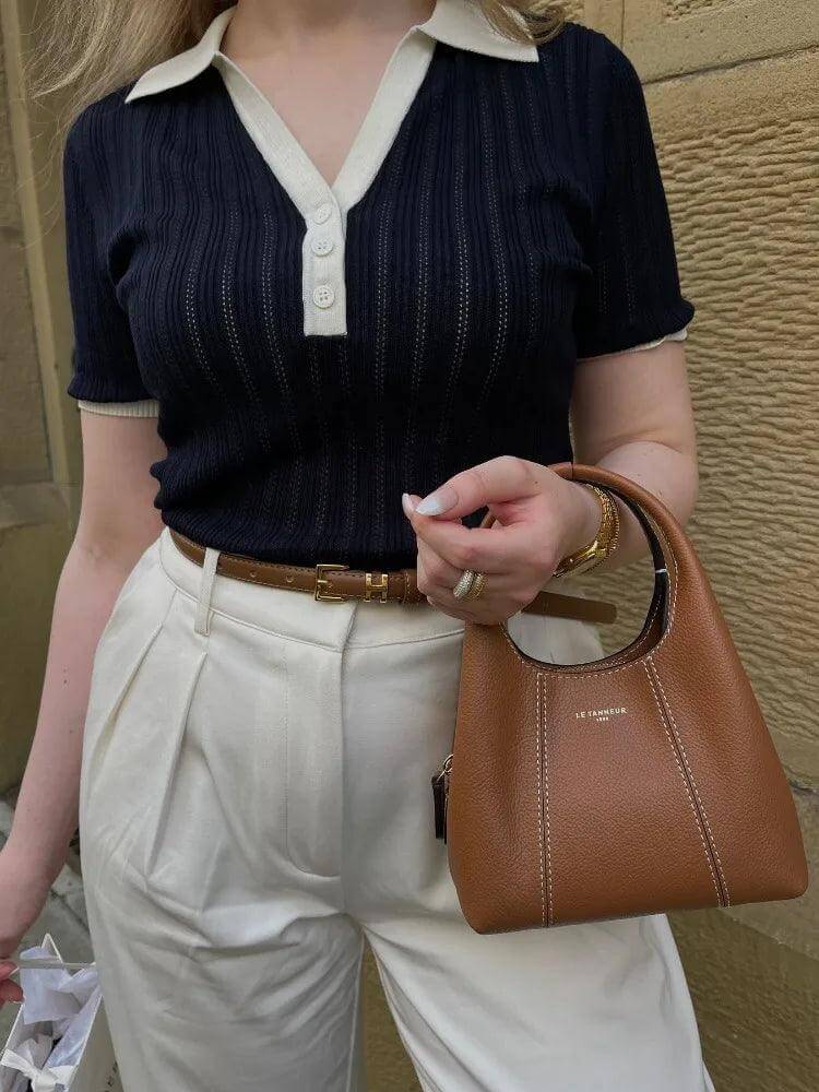 Slim Fit Short Sleeve Knitted Polo Shirt