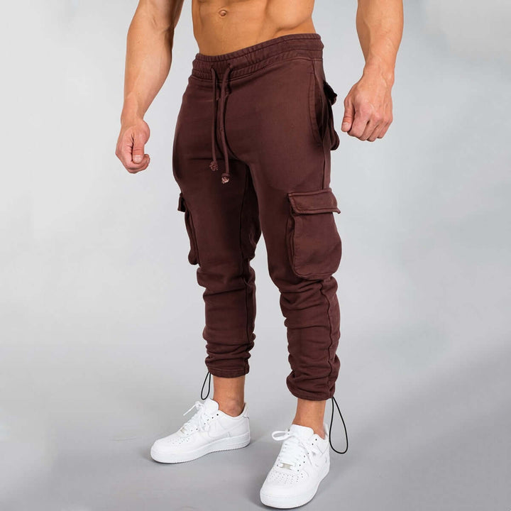 Men's Slim Fit Cargo Joggers with Multiple Pockets
