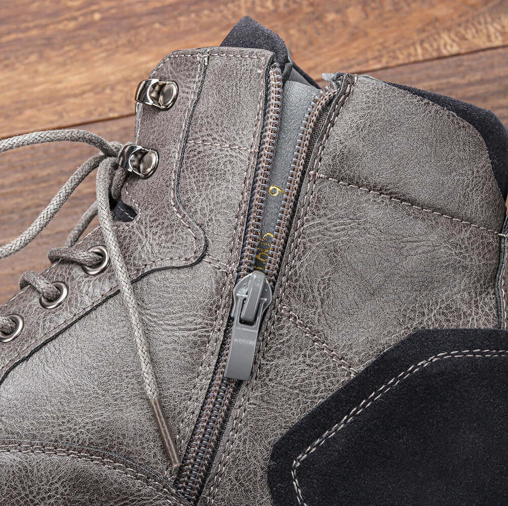 Men's Leather Ankle Boots: Durable, Slip-Resistant, Casual