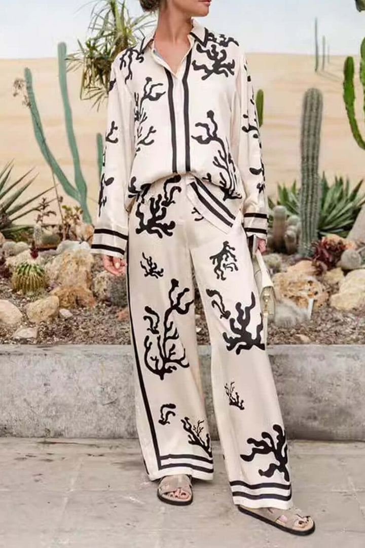 Women's Geometric Print Long Sleeve Shirt