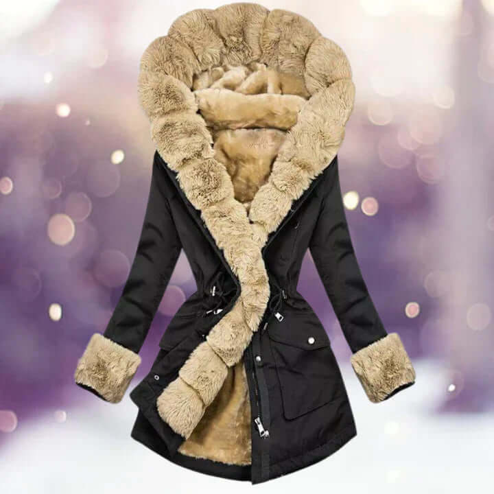 Women's Casual Fur Hooded Winter Jacket