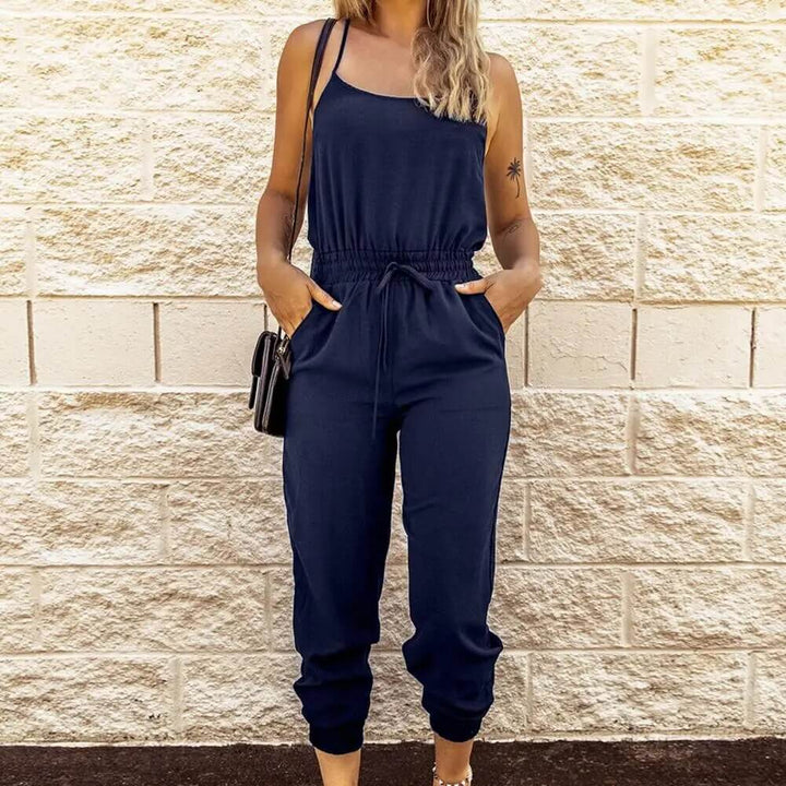 Women's Casual Sleeveless Wide-Leg Jumpsuit
