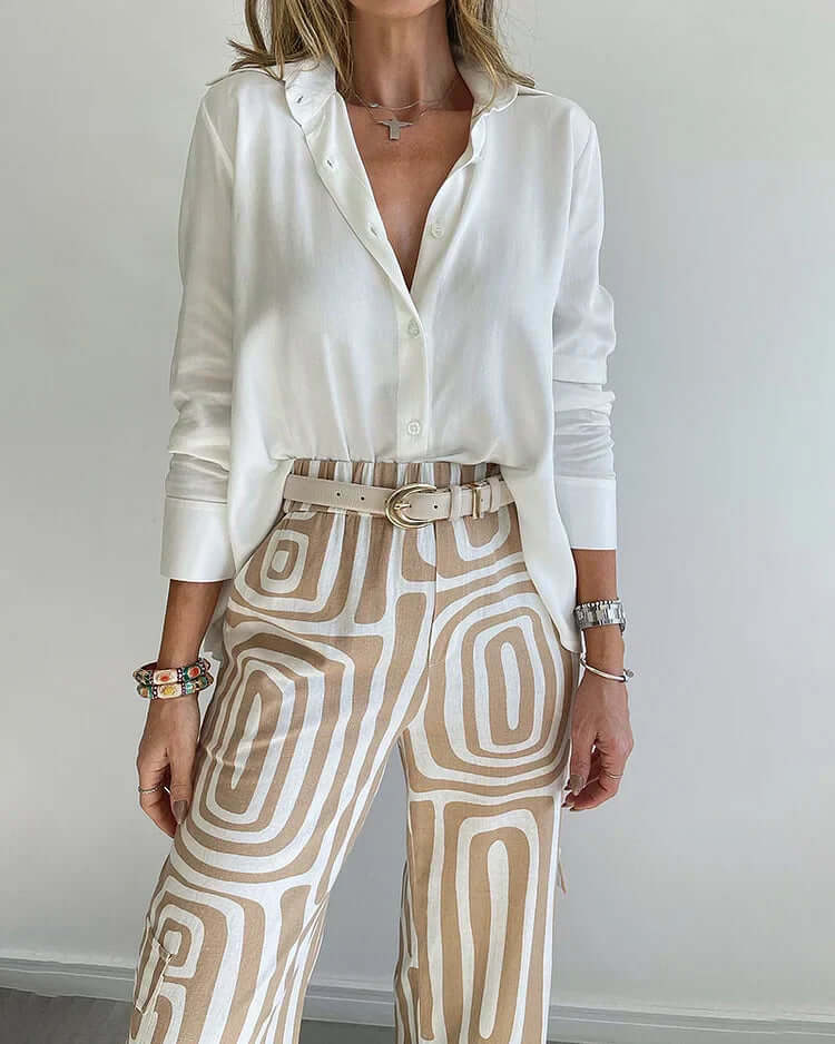 Careful set with blouse and belt