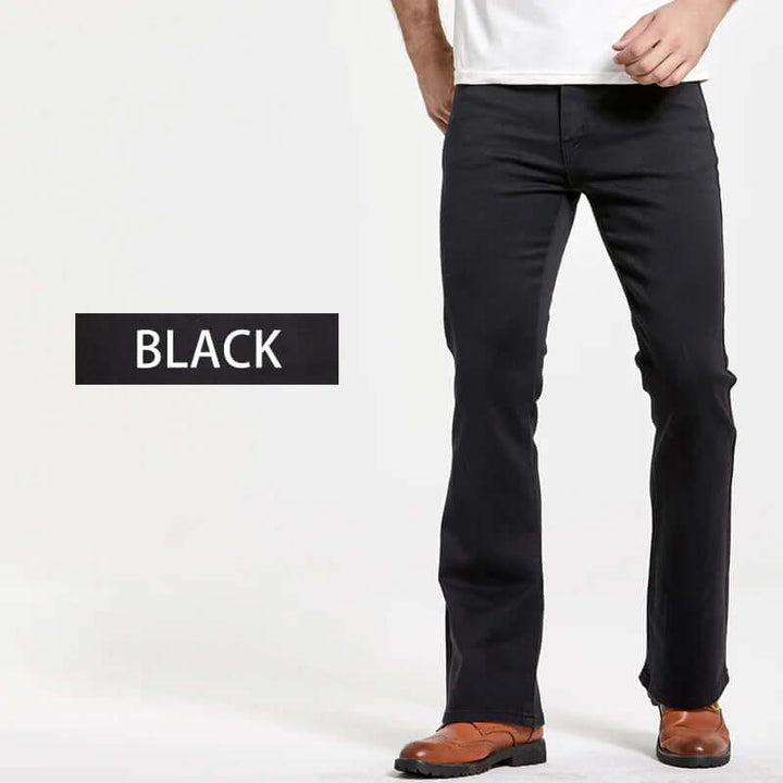 Men's Bootcut Jeans: Stretch Denim, 5-Pocket Design