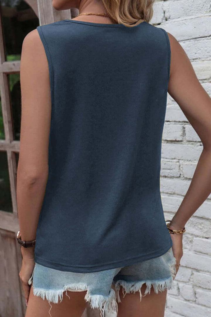 Women's Casual Ripped Round Neck Top