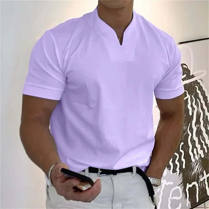 Men's Slim Fit Short Sleeve V-Neck T-Shirt