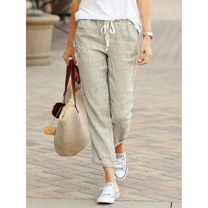 Women's Relaxed Fit Cropped Casual Trousers