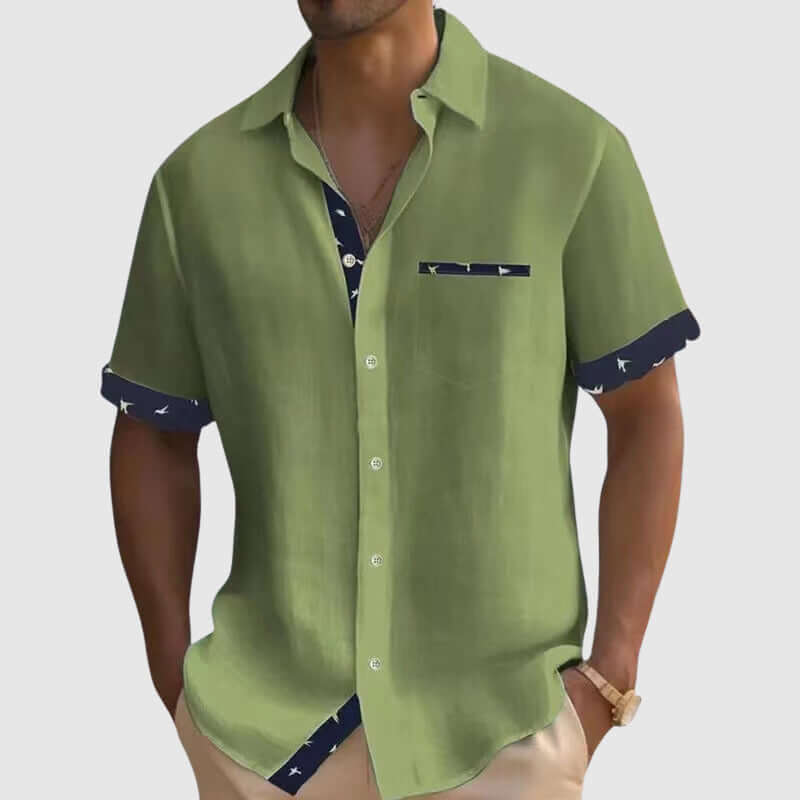 Men's Summer Short Sleeve Check Shirt