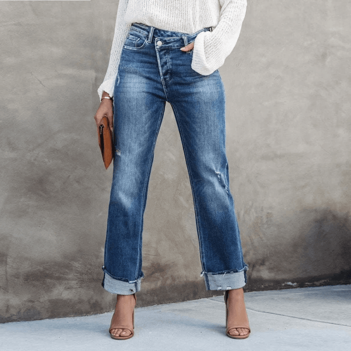 Women's Relaxed Fit Denim Jeans: Casual & Comfortable