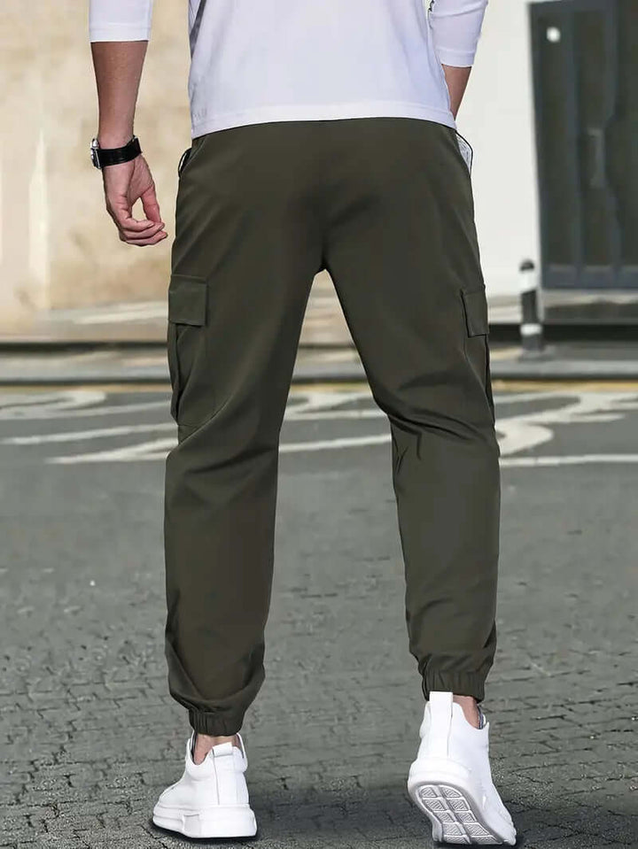 Trendy Stretch Pants with Pockets: Casual Fit