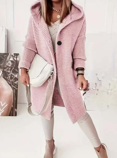 Women's Relaxed Hooded Long Sleeve Cardigan