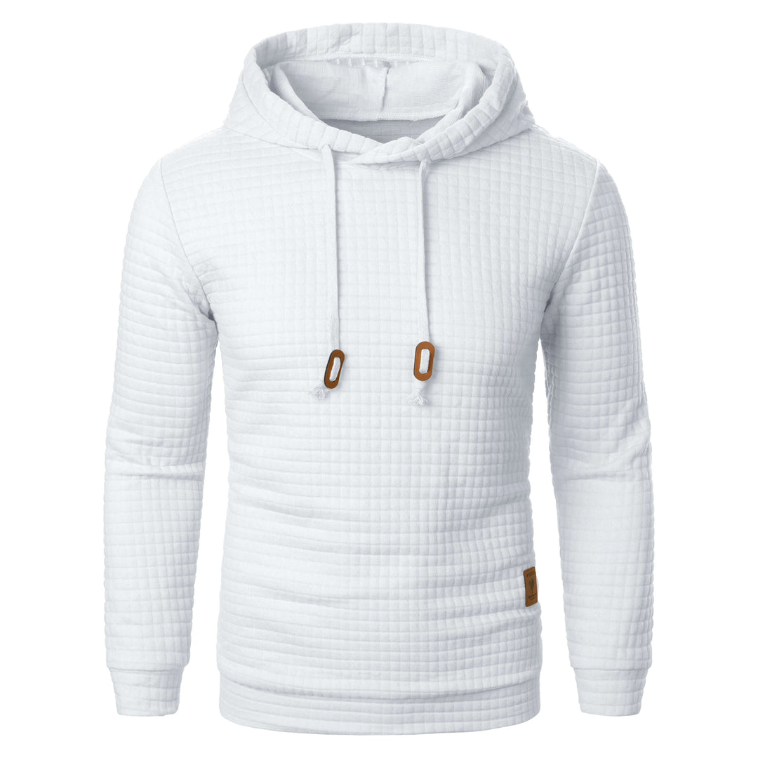 Men's Casual Check Hoodie Sweatshirt