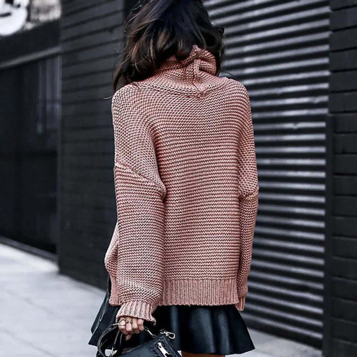 Women's Relaxed Roll Neck Knit Jumper