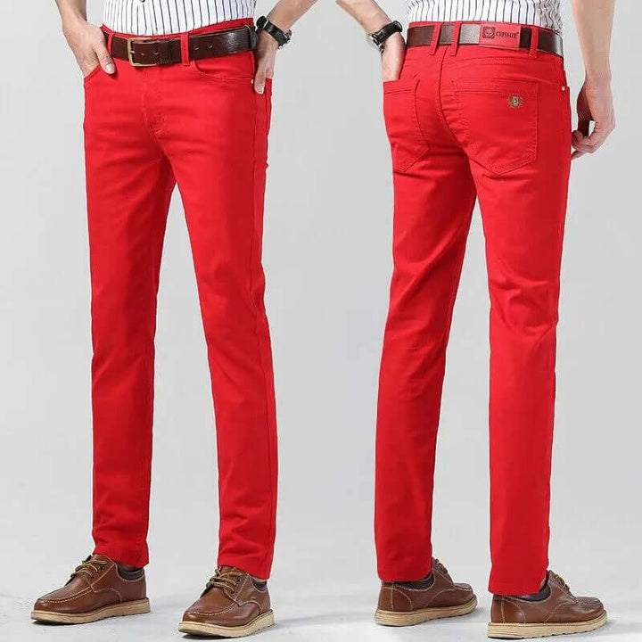 Men's Slim Fit Cotton Trousers: Breathable, Tailored Style