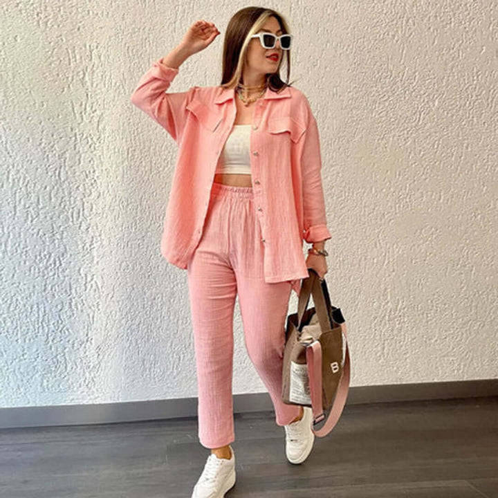 Women's Comfortable Long Sleeve & Pants Set