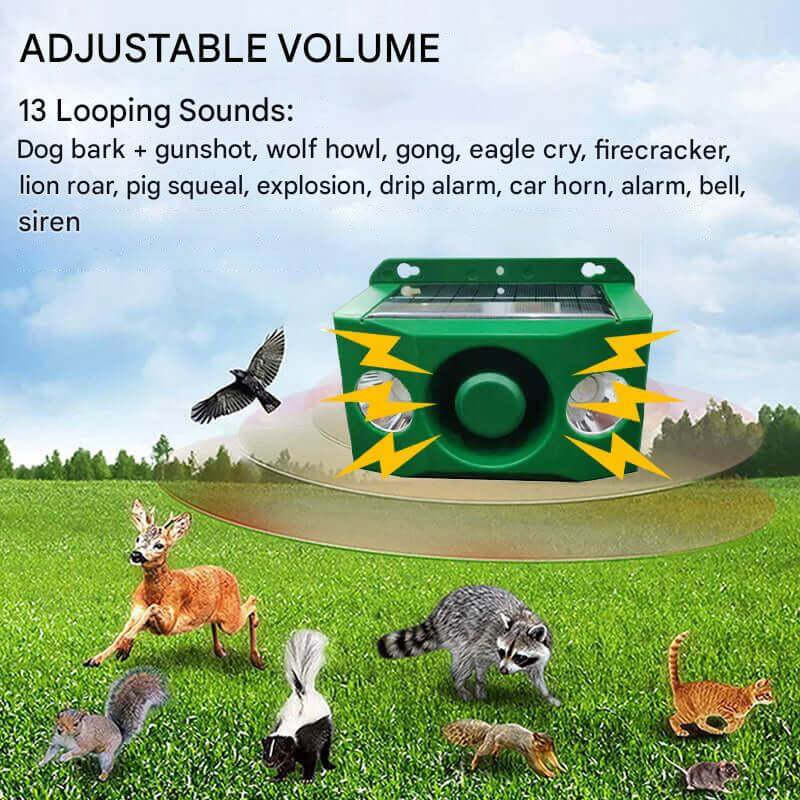 Solar-Powered Animal Repeller with High Volume