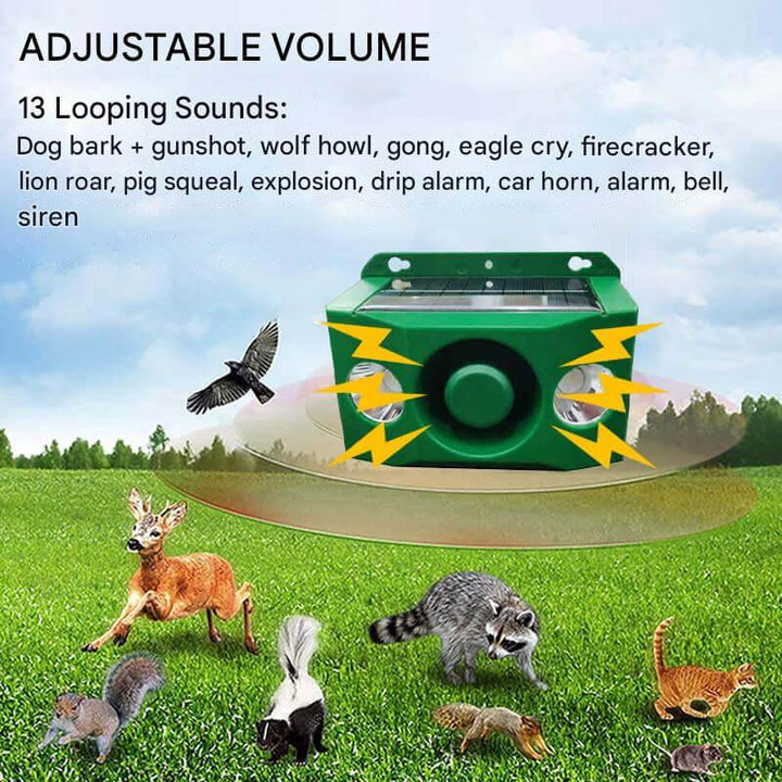 Solar-Powered Animal Repeller with High Volume
