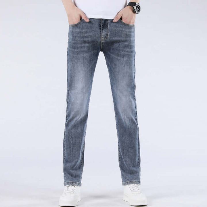 Men's Straight Leg Jeans: Mid-Rise, 5-Pocket Denim