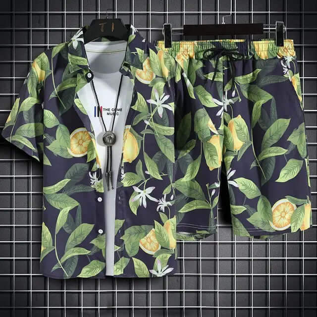 Men's Tropical Print Summer Coords Set