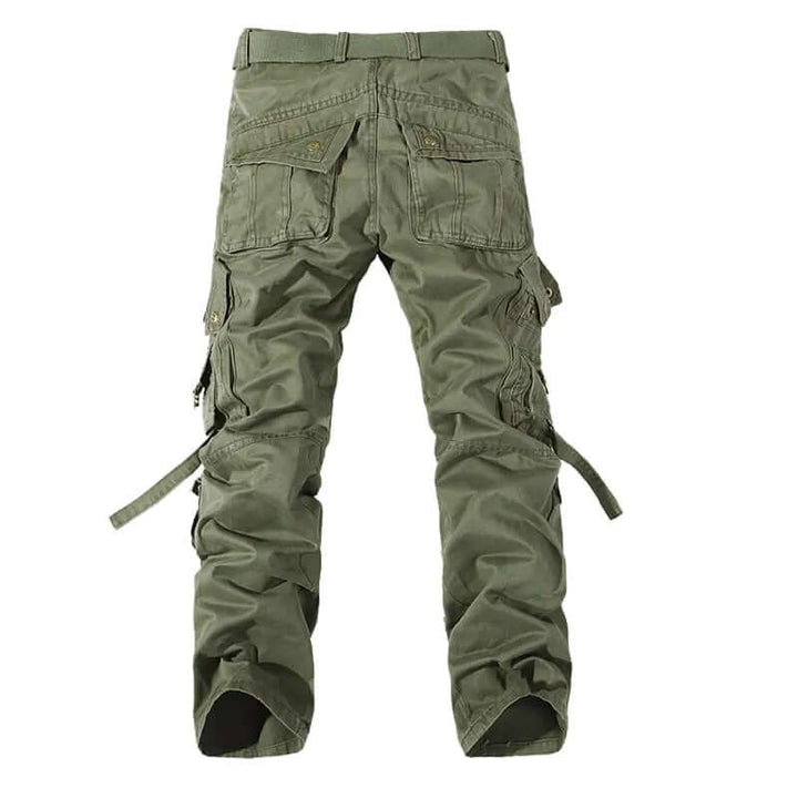 Men's Camo Cargo Combat Pants: Relaxed Fit Trousers