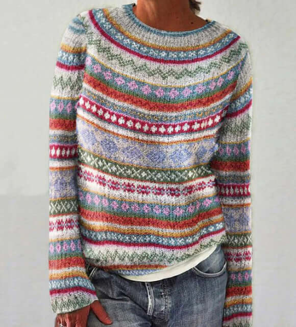 Women's Relaxed-Fit Cozy Sweater: Soft Acrylic Knit