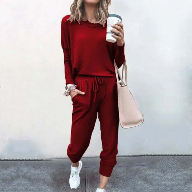 Women's Relaxed-Fit Tracksuit Set: Cozy Lounge Wear
