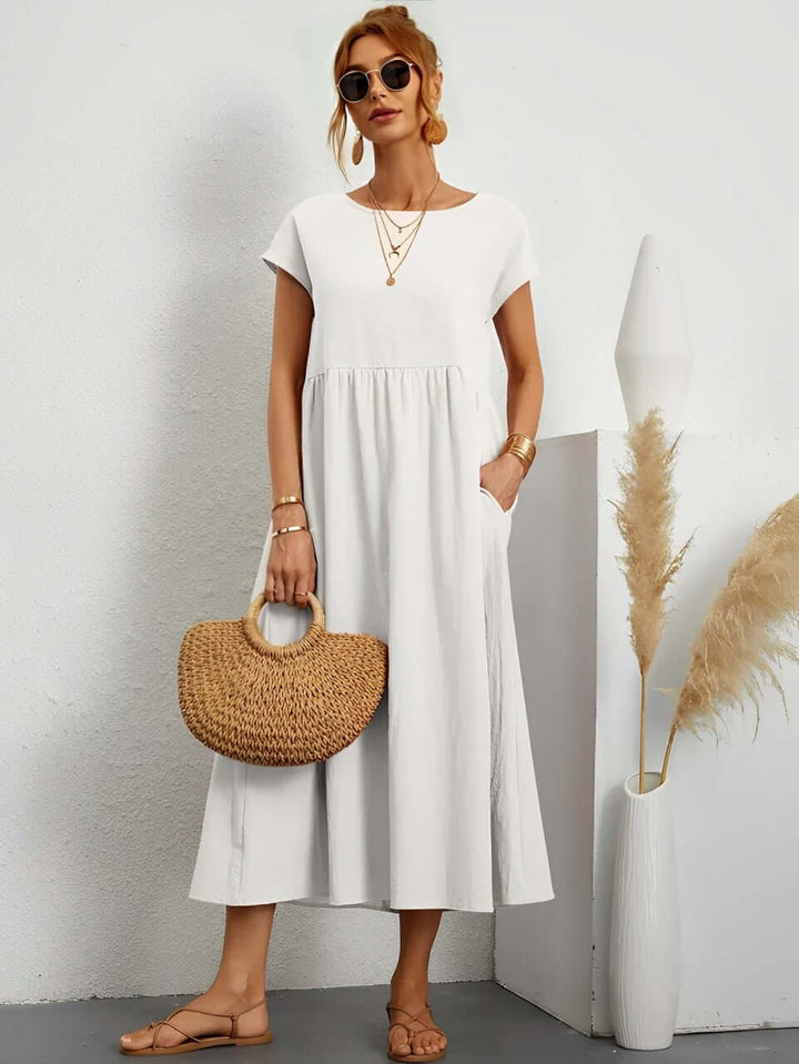 Summer Cotton Dress: Relaxed Fit, Breathable & Comfortable