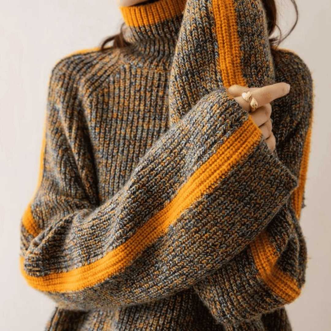 Women's Oversized Knit Turtleneck Sweater