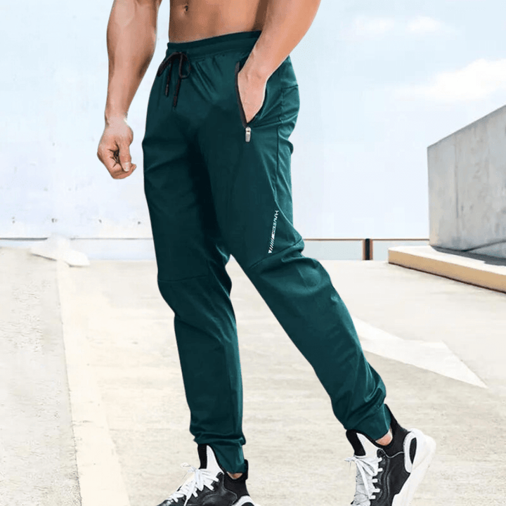 Men's Slim Fit Athletic Joggers with Zipper Pockets