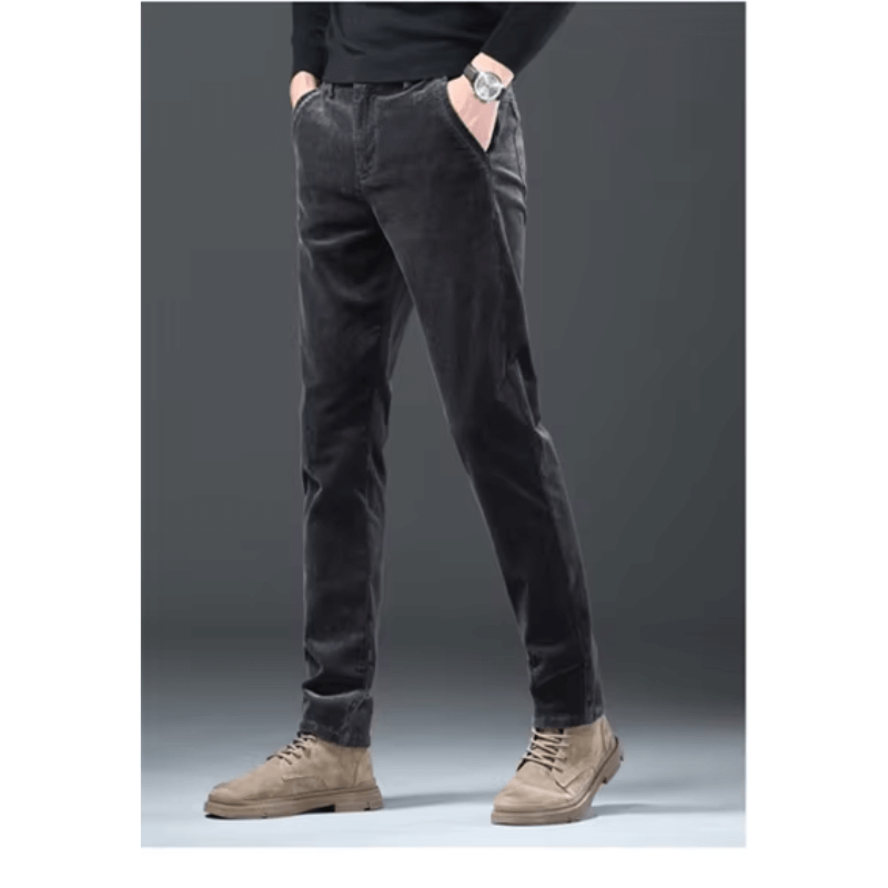 Men's Warm Fleece-Lined Corduroy Trousers