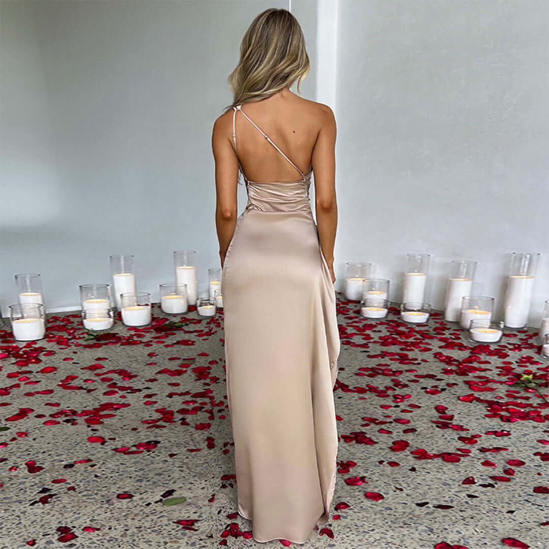 Elegant Long Satin Evening Dress for Women