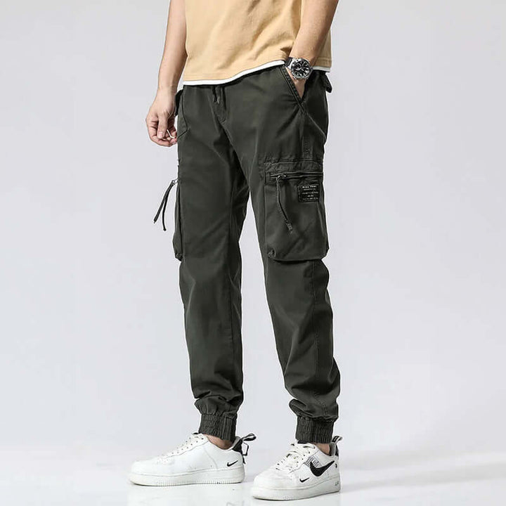 Men's Relaxed-Fit Multi-Pocket Casual Trousers