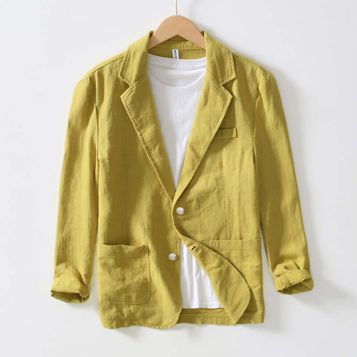Men's Sustainable Linen Jacket: Lightweight All-Season Blazer