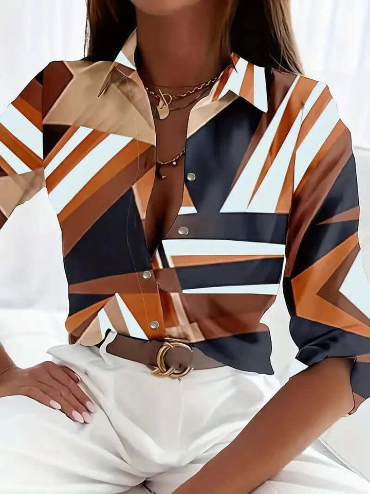Women's Plaid Print Button-Up Shirt