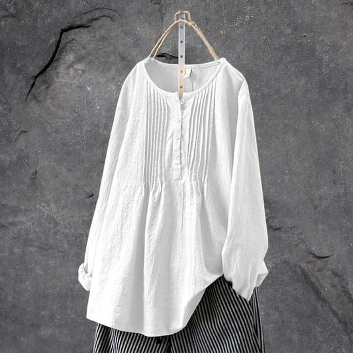 Women's Loose-Fit Pintuck Blouse