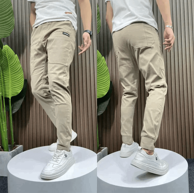 Men's Tapered Joggers: Stretch Fabric, Elastic Waist
