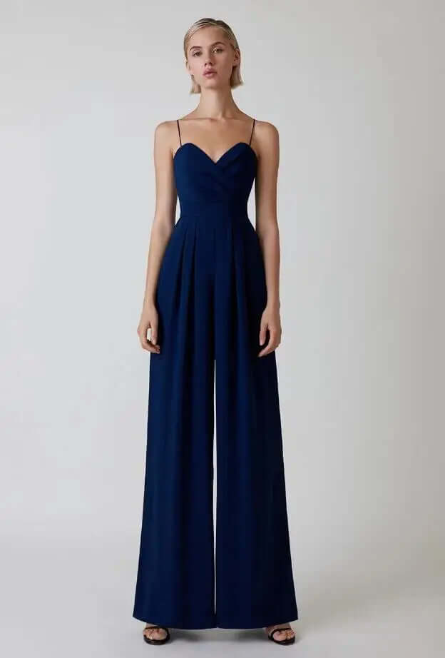 Women's Elegant Sleeveless Wide-Leg Jumpsuit