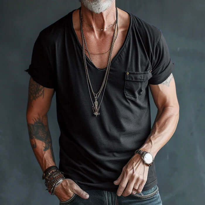 Men's Retro T-Shirt: Relaxed Fit, Vintage Style