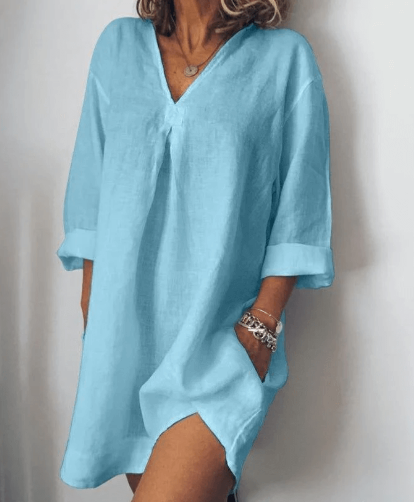 Women's Summer Casual Short Sleeve Midi Dress
