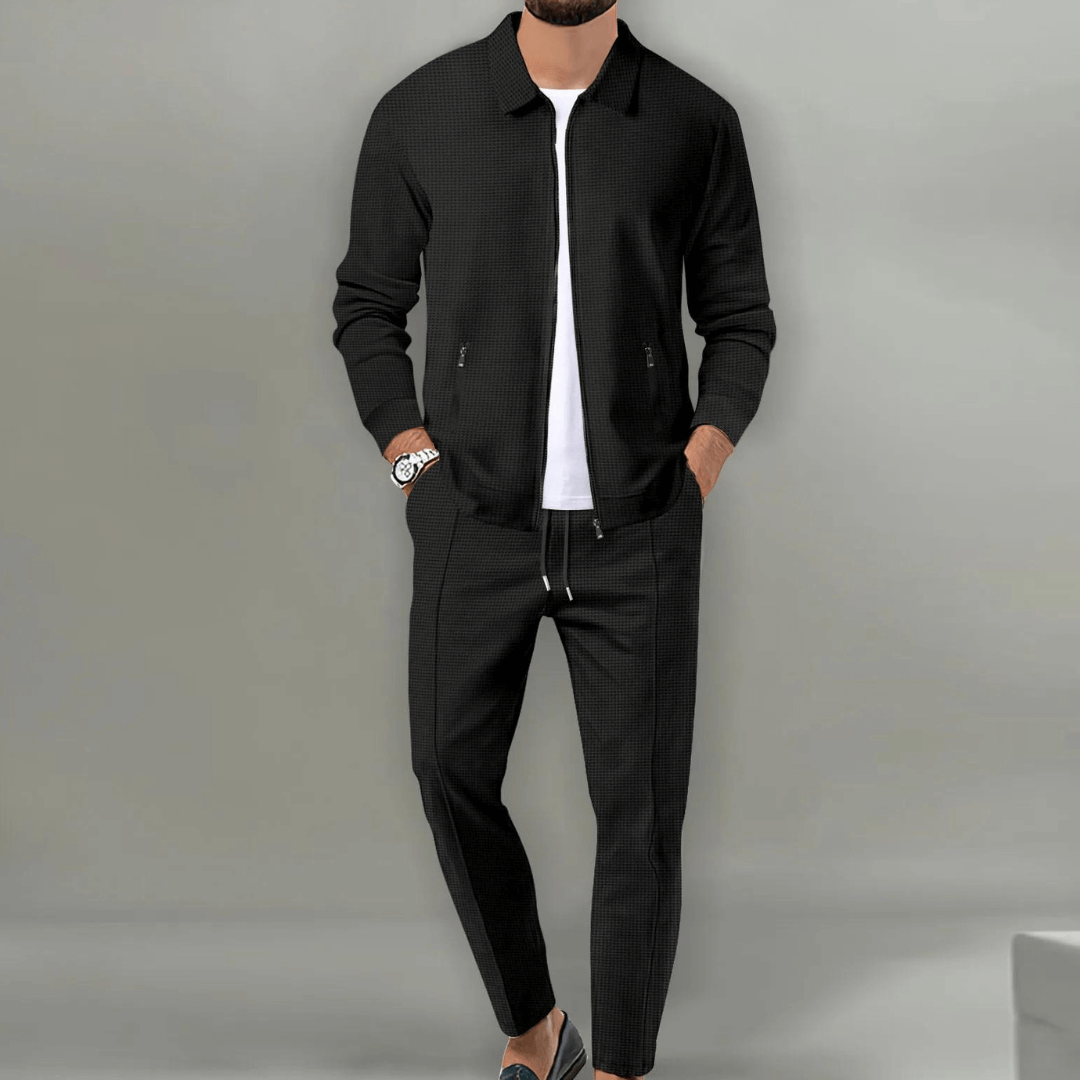 Men's Two-Piece Tracksuit: Zip-Up Jacket &amp; Pants