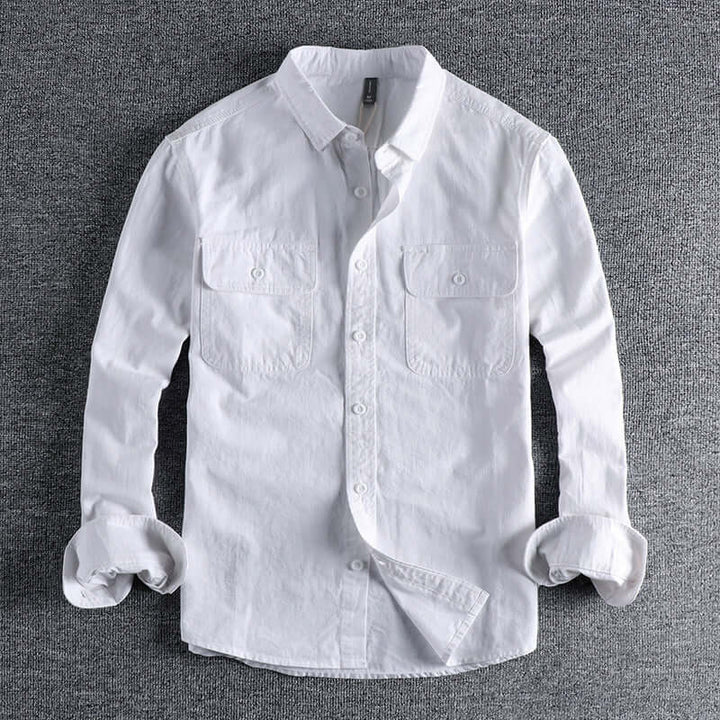 Men's Long Sleeve Solid Work Shirt