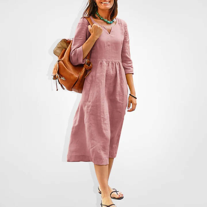 Casual Midi Dress: Versatile & Breathable