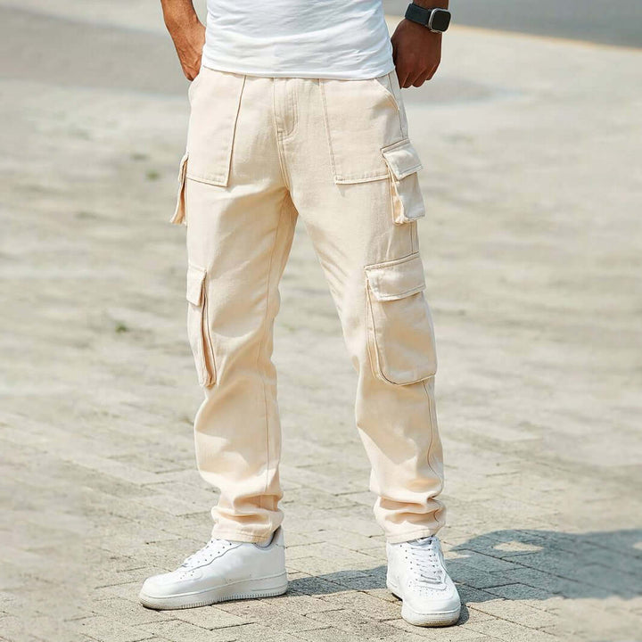 Men's Relaxed Fit Multi-Pocket Cargo Trousers