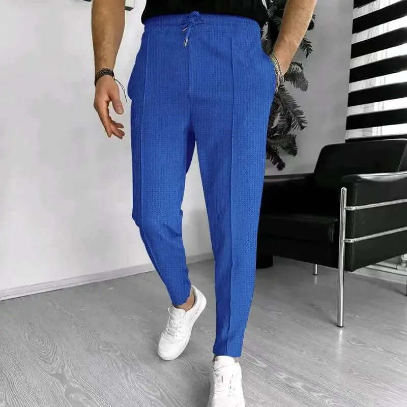 Men's Tailored Jogger Pants: Slim Fit, Textured Fabric