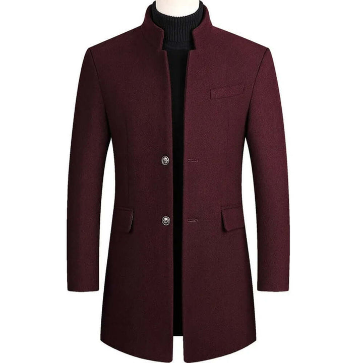 Men's Tailored Standing Collar Long Sleeve Blazer