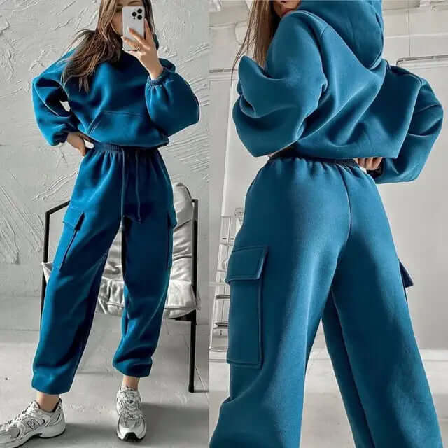 Women's Cozy Hoodie & Jogger Set: Relaxed Fit Loungewear