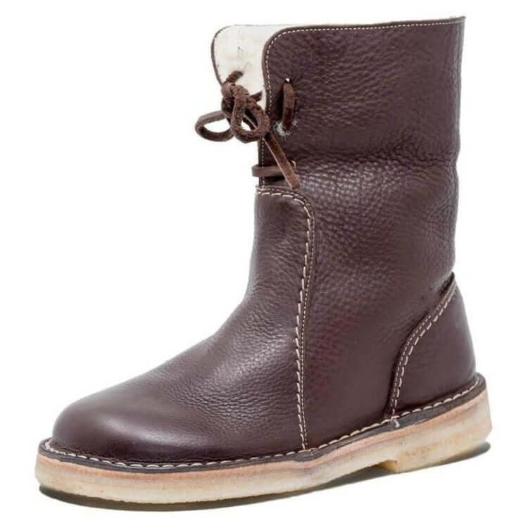 Women's Leather Ankle Boots with Laces