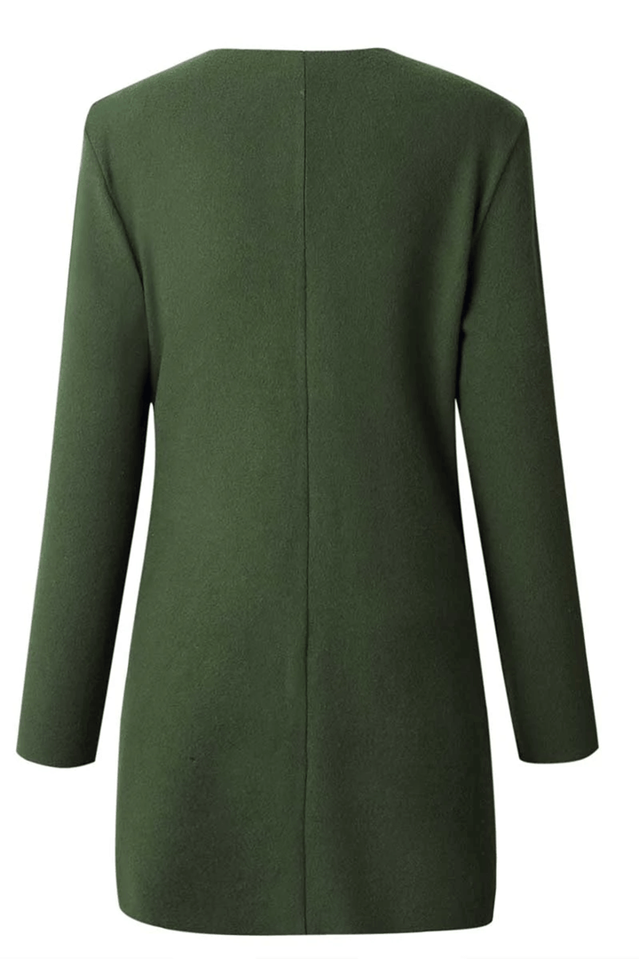 Women's Casual Patchwork V-Neck Jacket