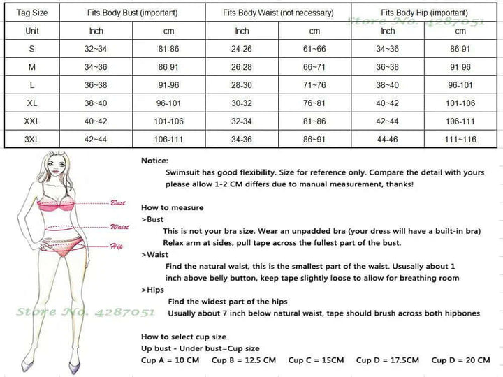 Women's High-Waisted Padded Bikini Set with Chain Detail
